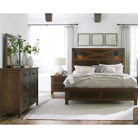 Queen Bedroom Group Includes Dresser, Mirror and 3-PC Queen Bed